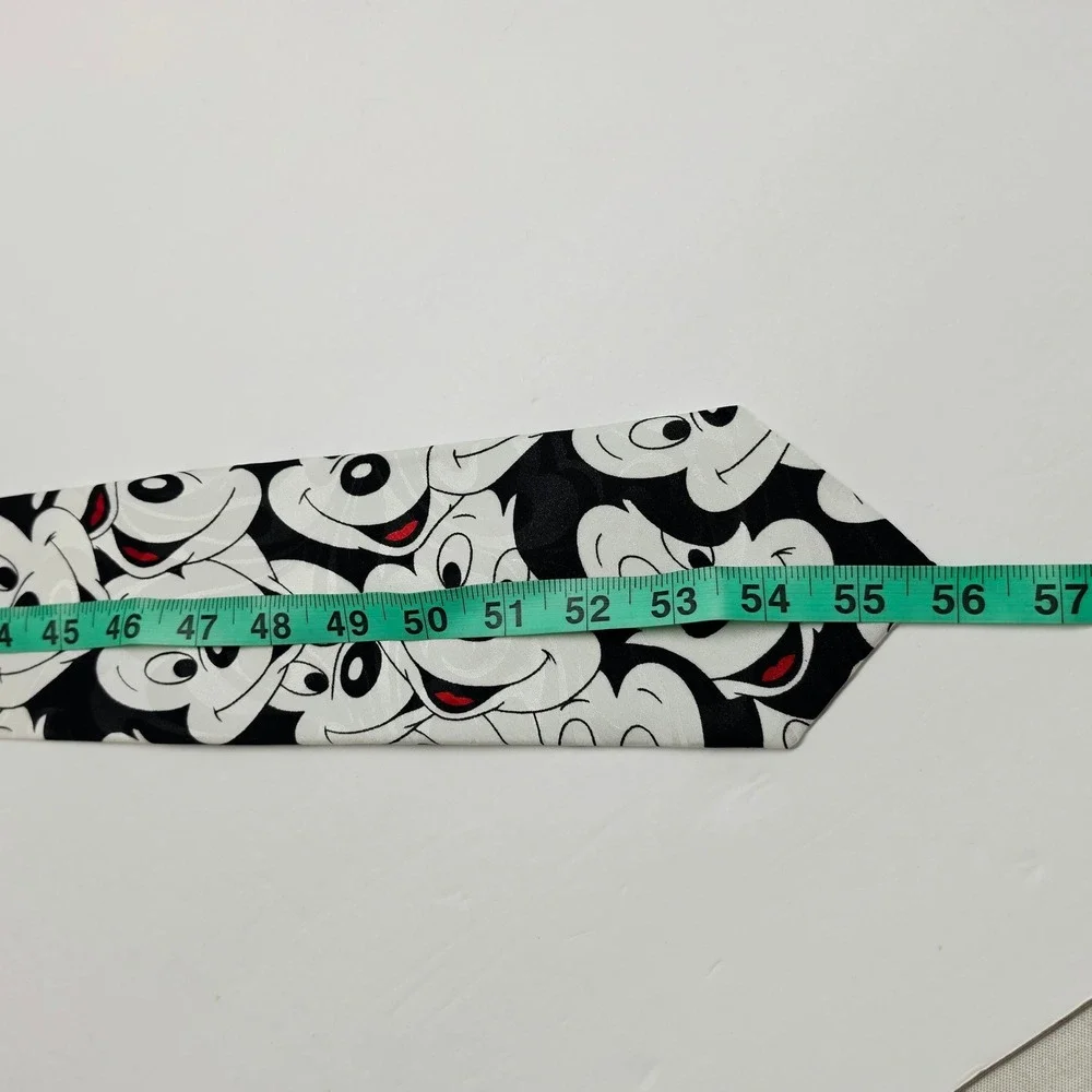 Disney Mickey Mouse Necktie Mens Vintage Black White Balancine Tie Works